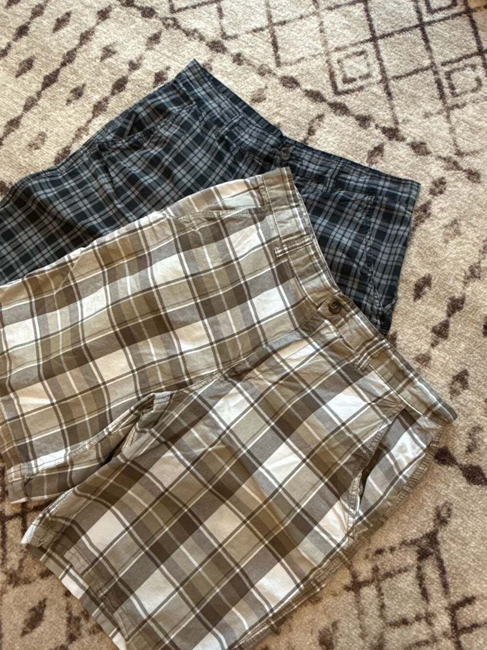 Faded Glory Men's Plaid Cotton Shorts Bundle Size 36